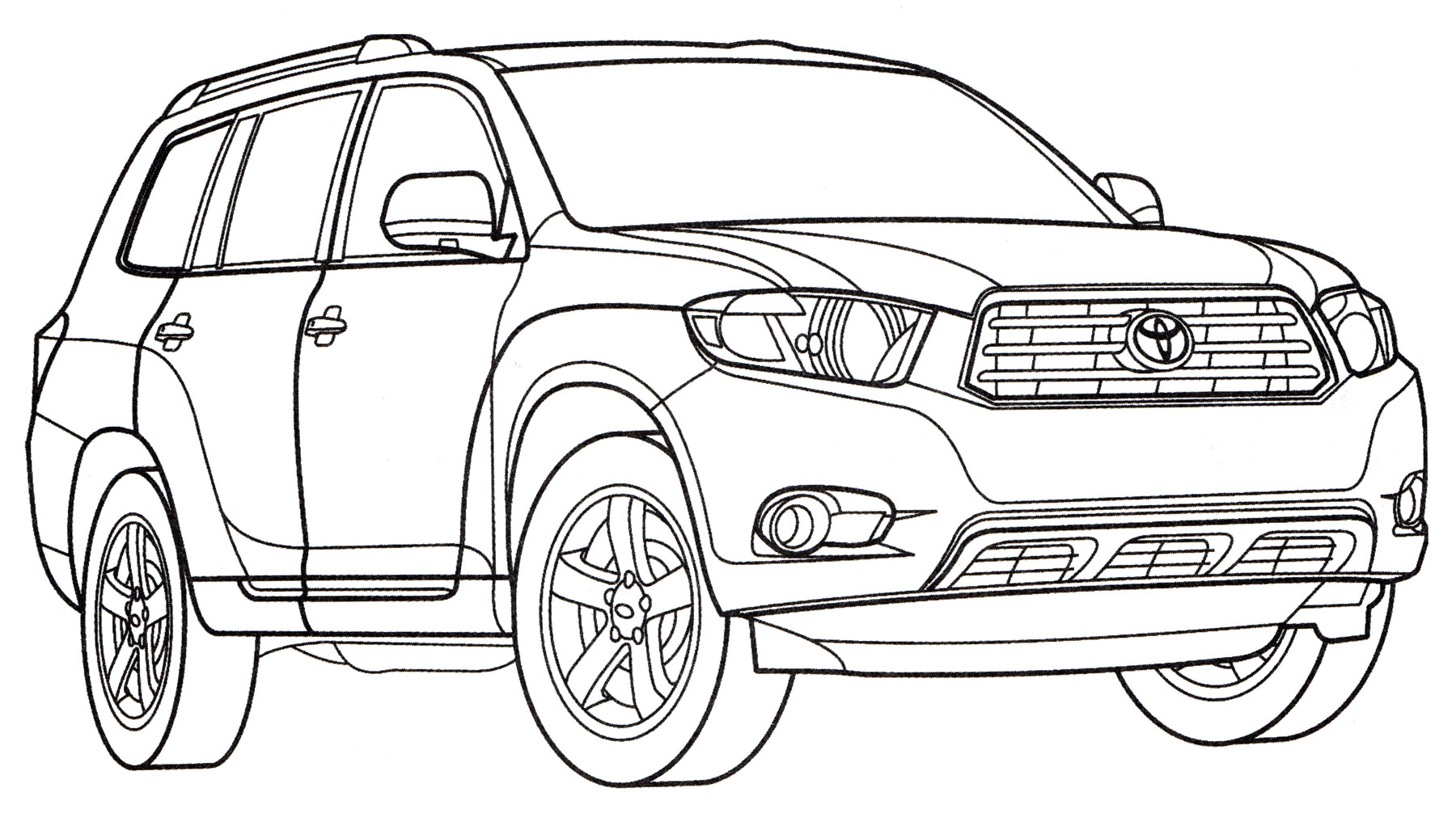 Раскраска Toyota Highlander