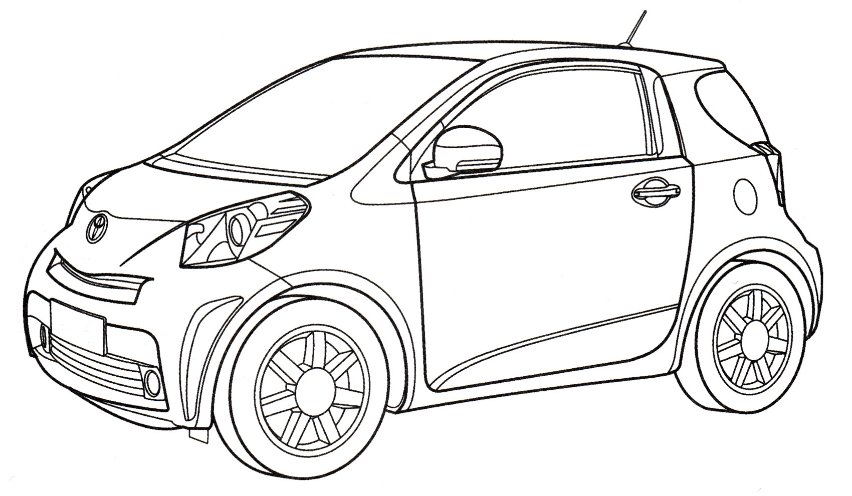 Раскраска Toyota iQ