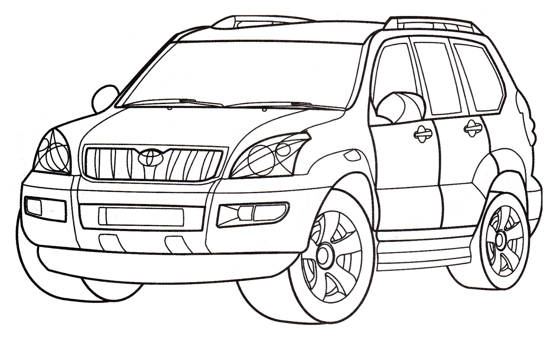 Раскраска Toyota Land Cruiser