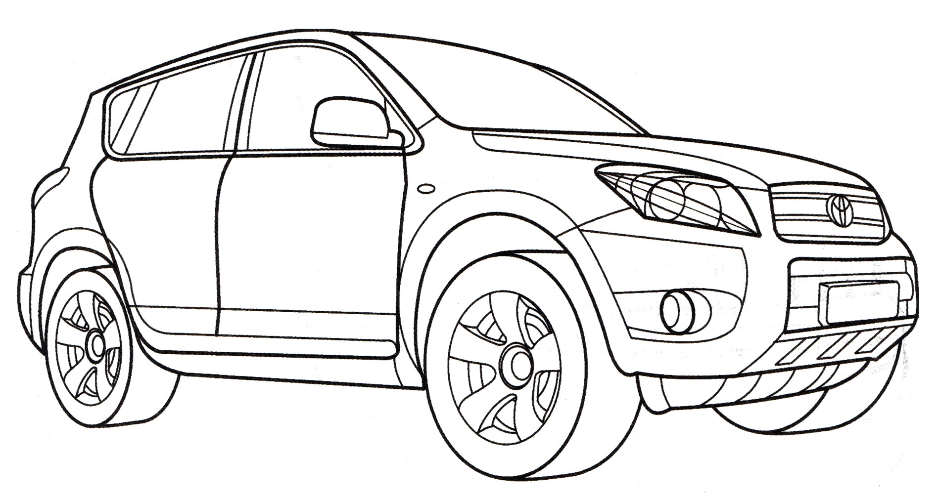 Раскраска Toyota Rav 4