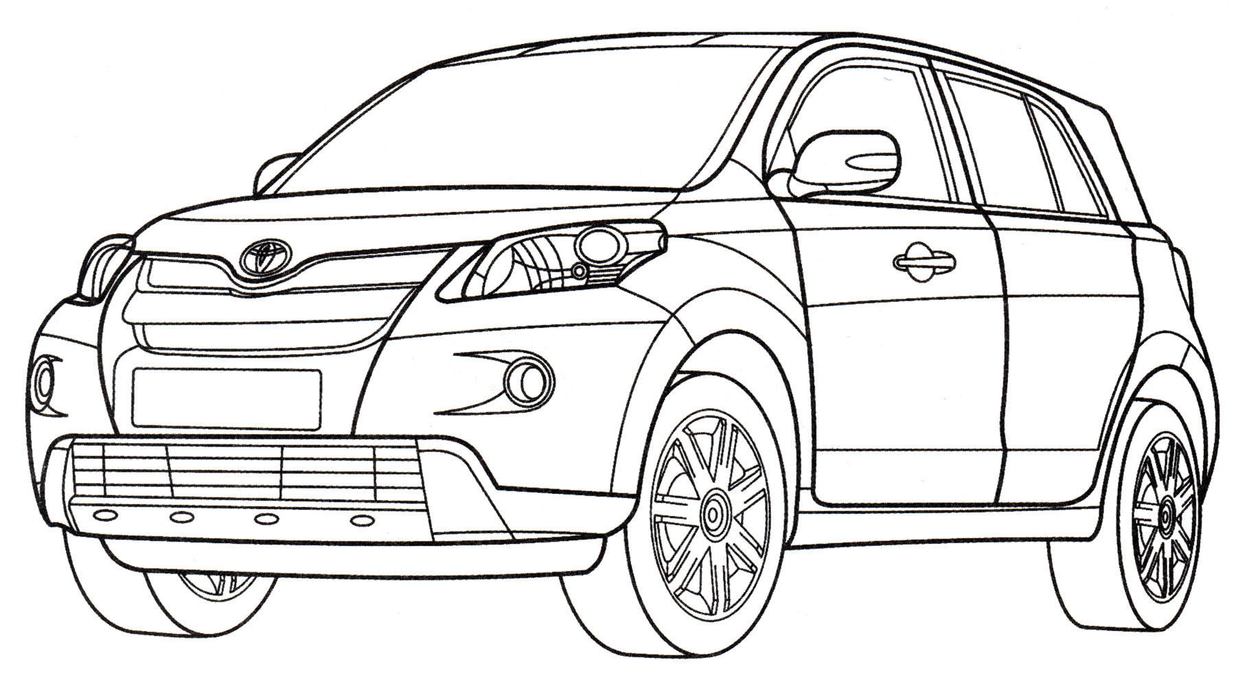 Раскраска Toyota Urban Cruiser