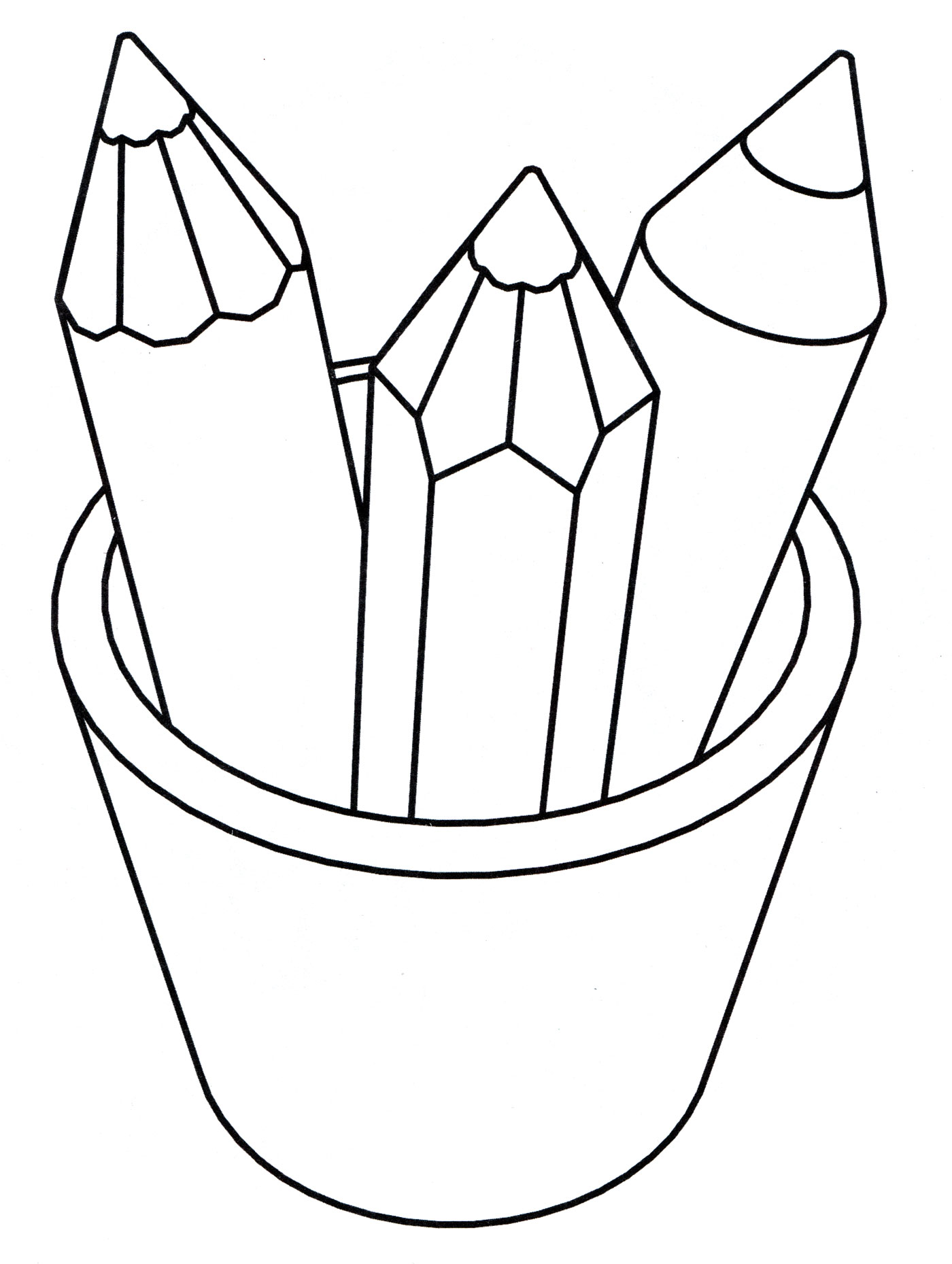 Раскраска Цветные карандаши