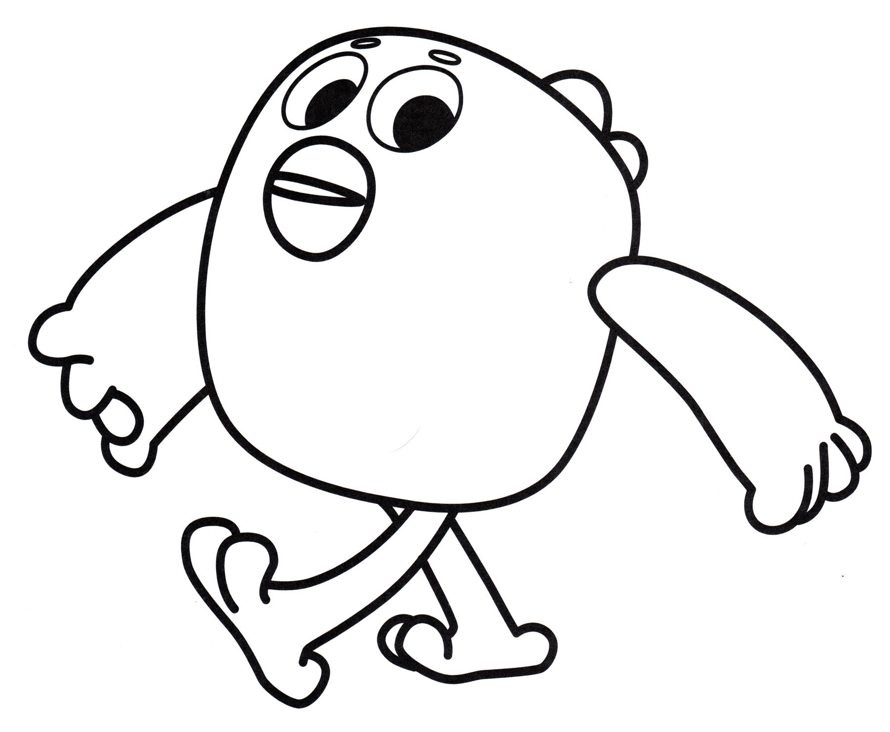 Раскраска Цыпа гуляет