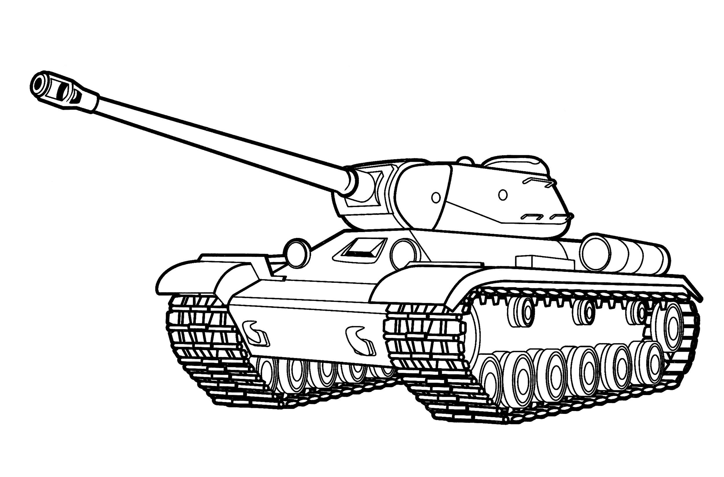 Раскраска Тяжёлый танк ИС-2