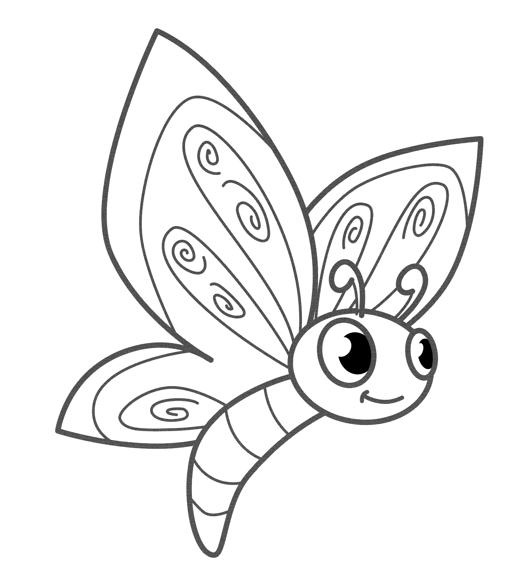 Раскраска Удивительная бабочка