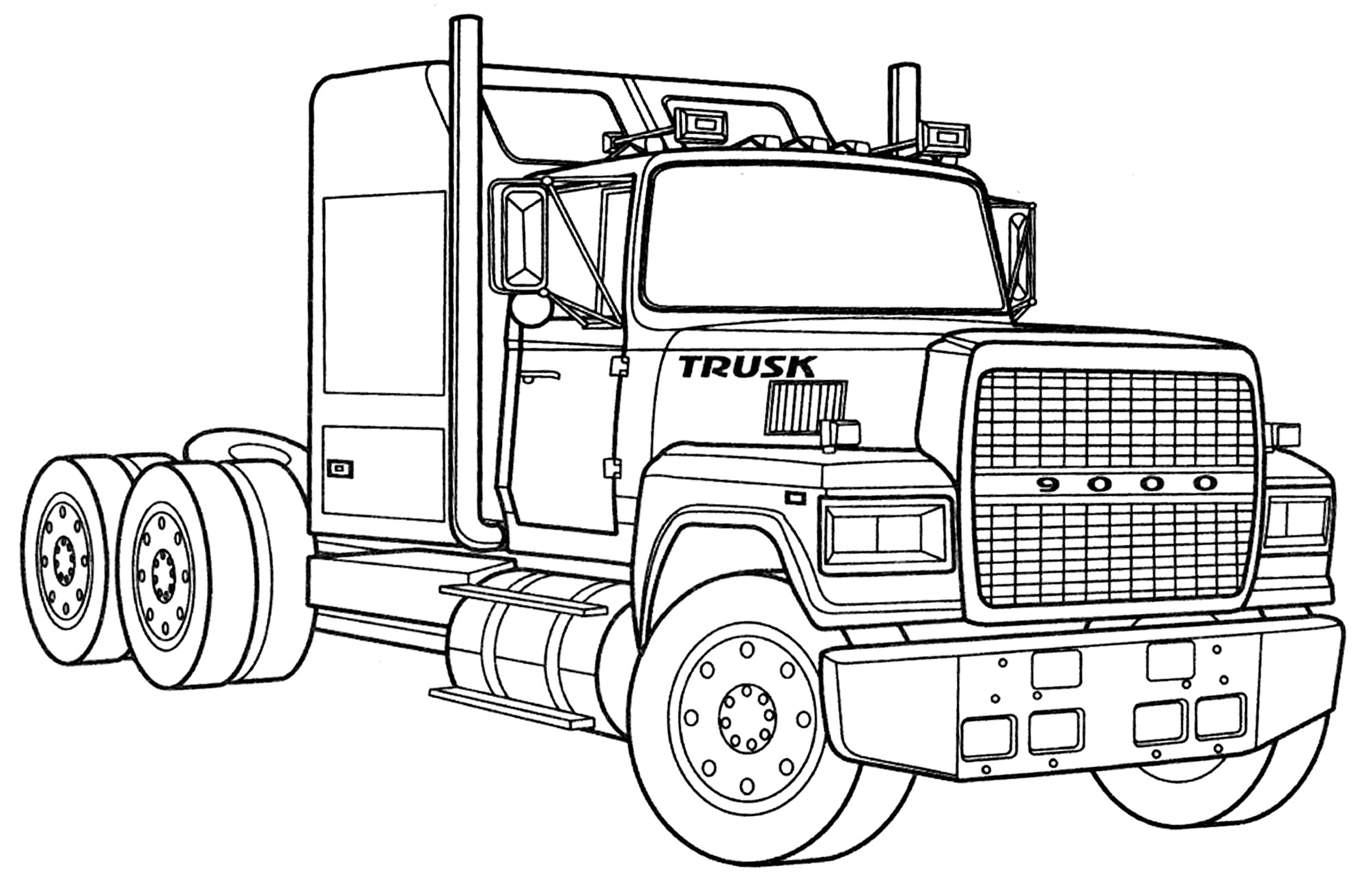 Раскраска US Truck Ford 9000