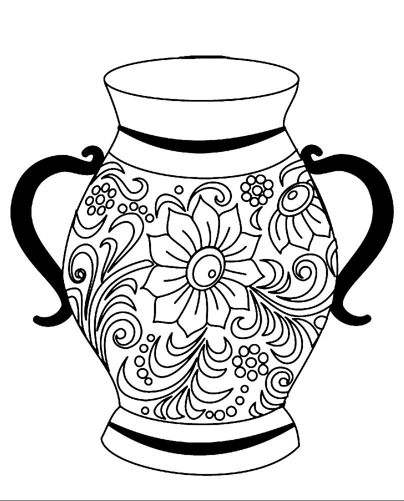 Раскраска Ваза