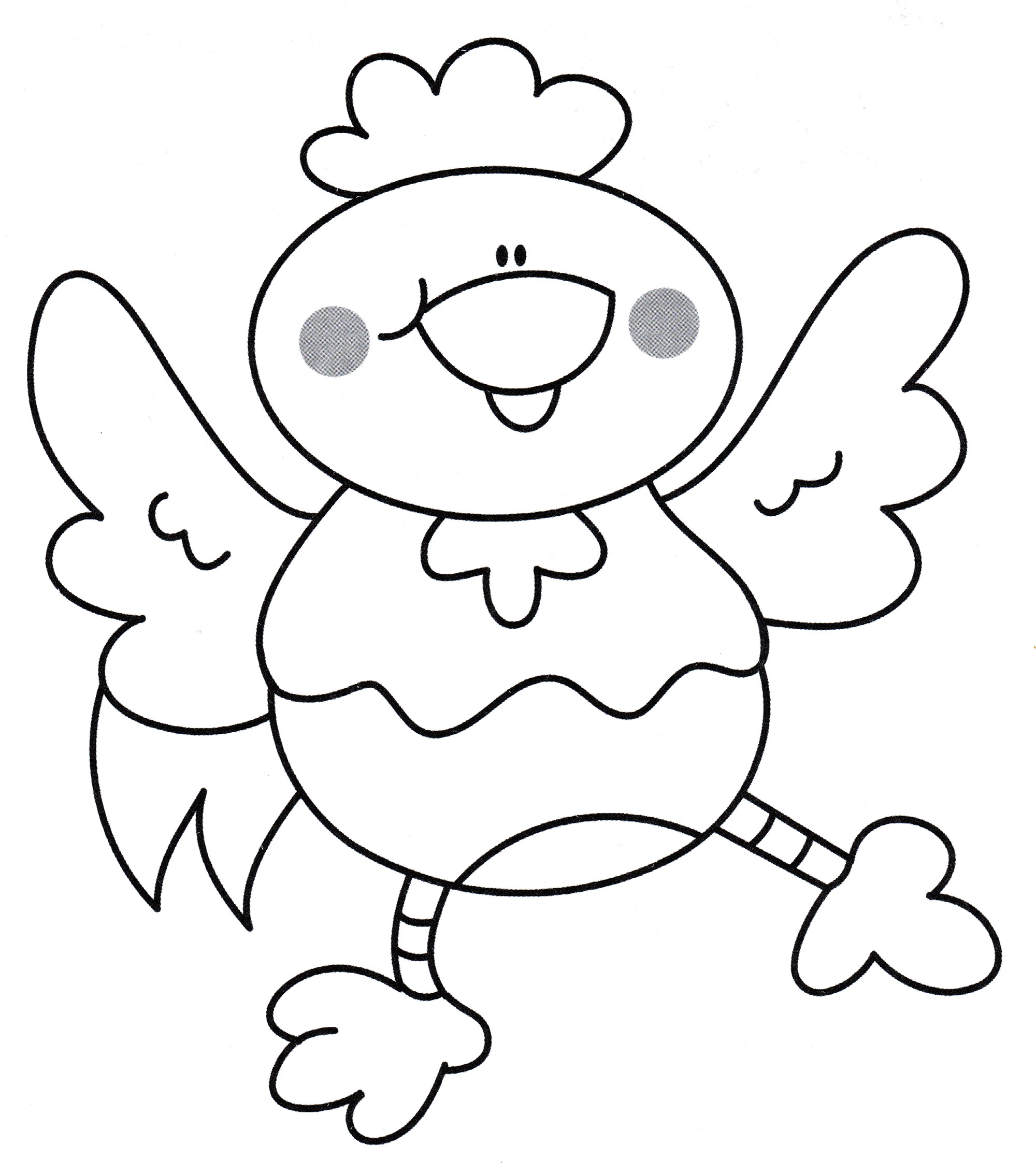 Раскраска Веселый петушок