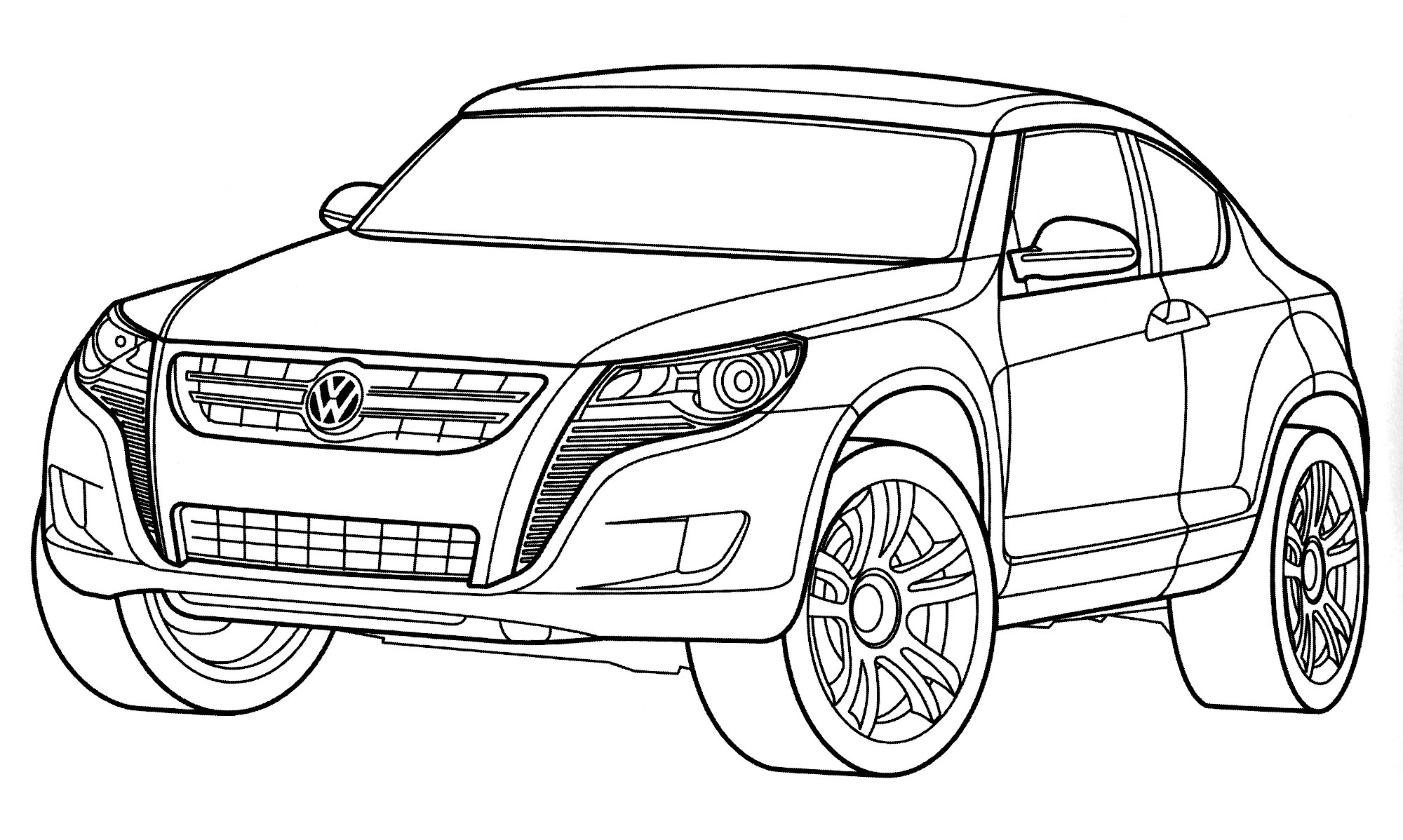 Раскраска Volkswagen Concept A