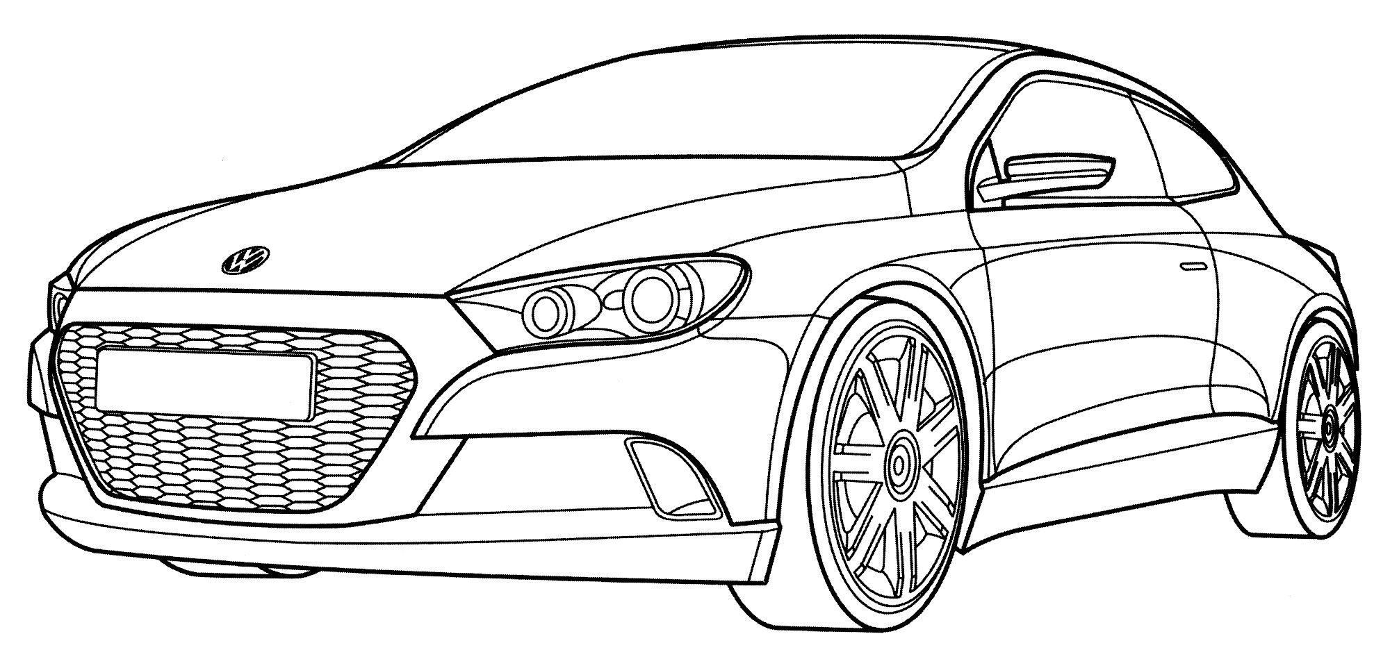 Раскраска Volkswagen Iroc
