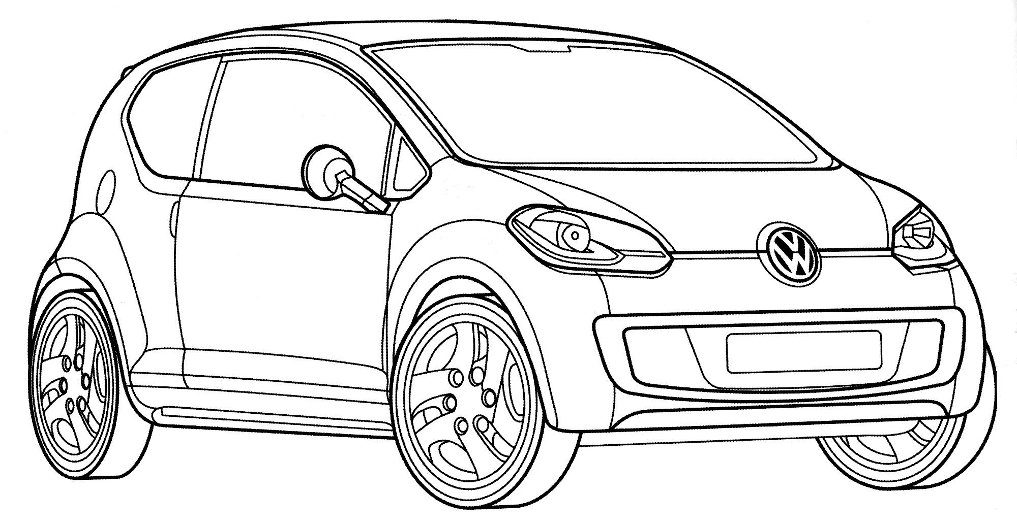 Раскраска Volkswagen Up