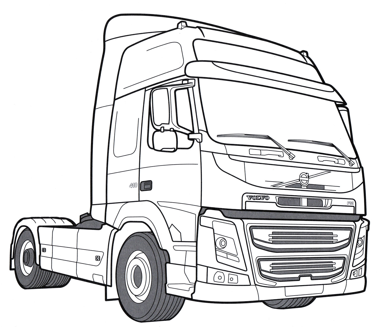 Раскраска Volvo FM