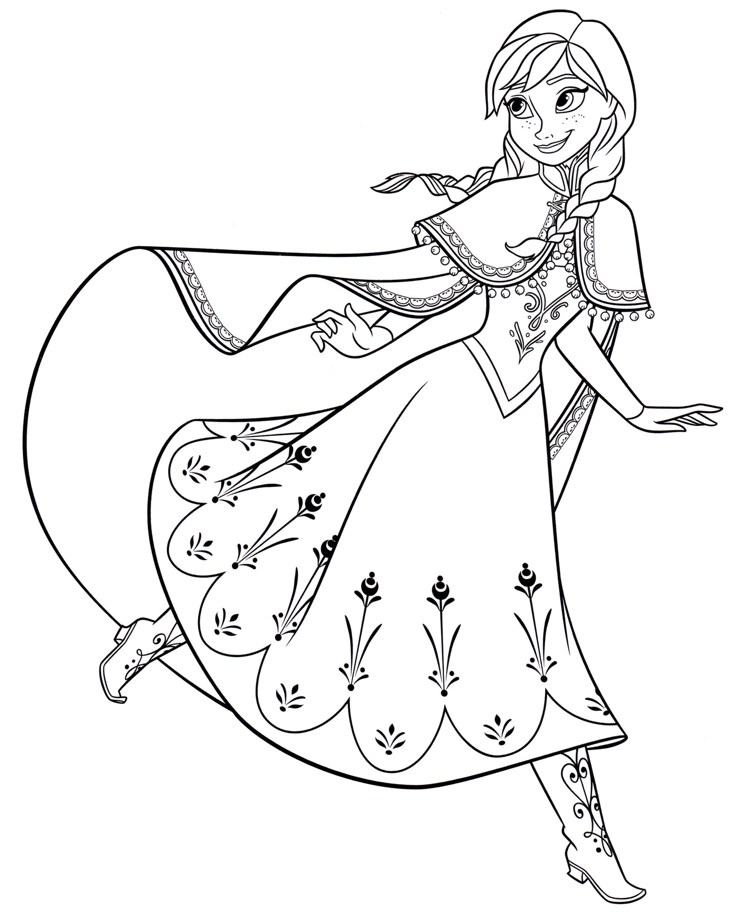 Раскраска Взбалмошная Анна