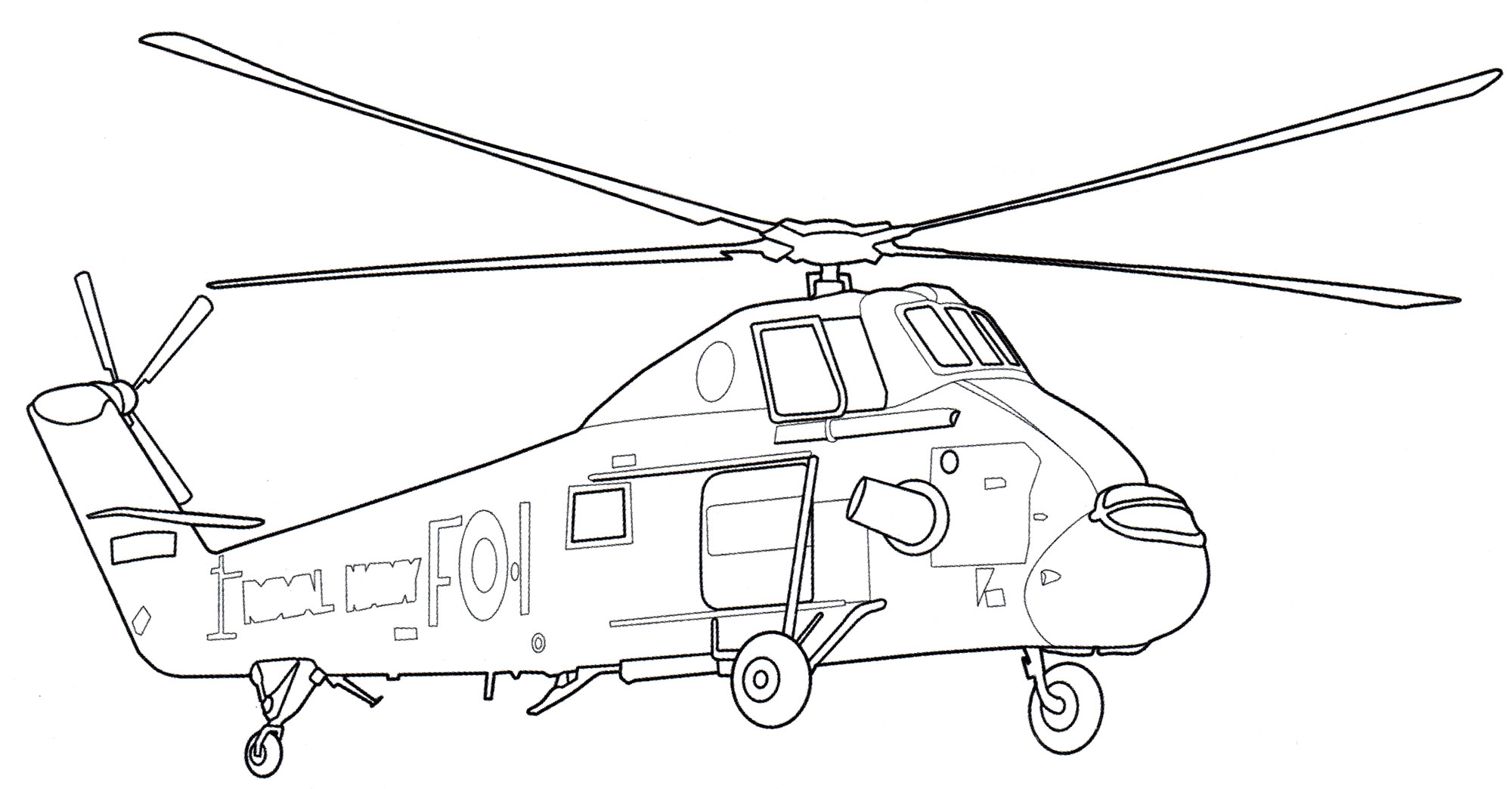 Раскраска Westland Wessex