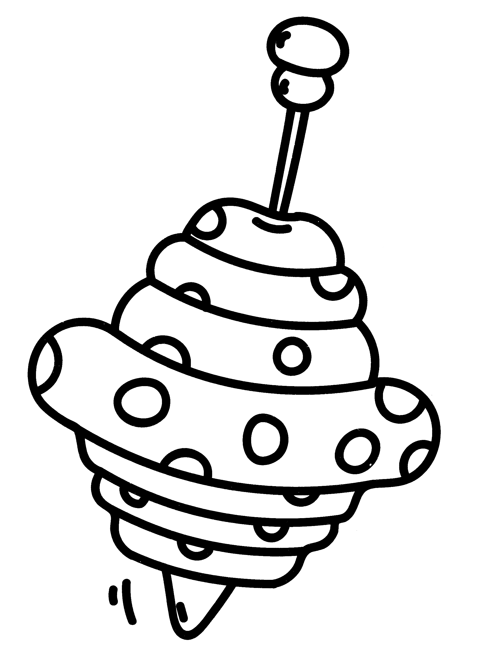 Раскраска Юла в горошек