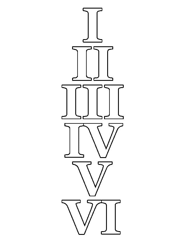 Римские от 1 до 6