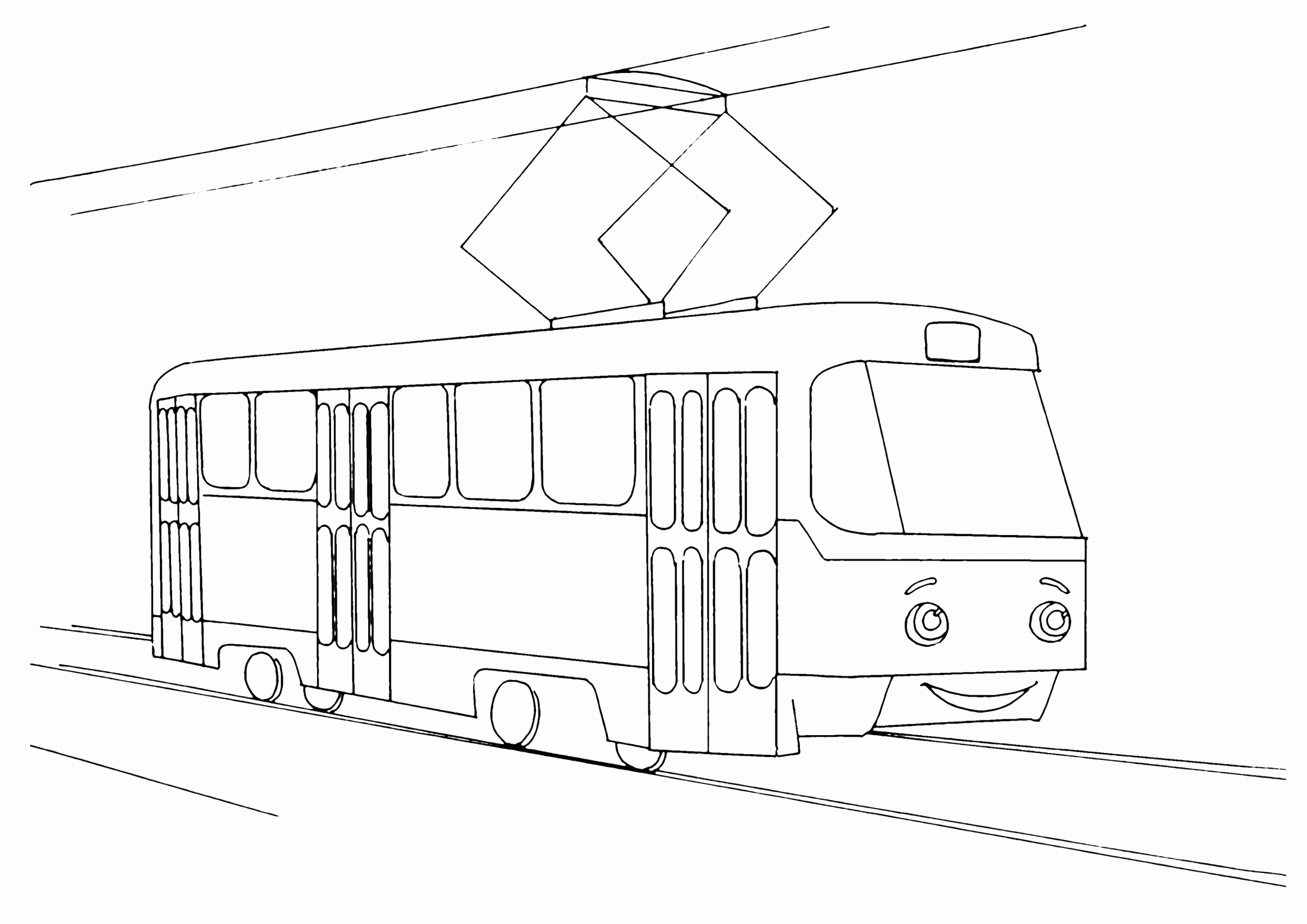 Рисунок Трамвай