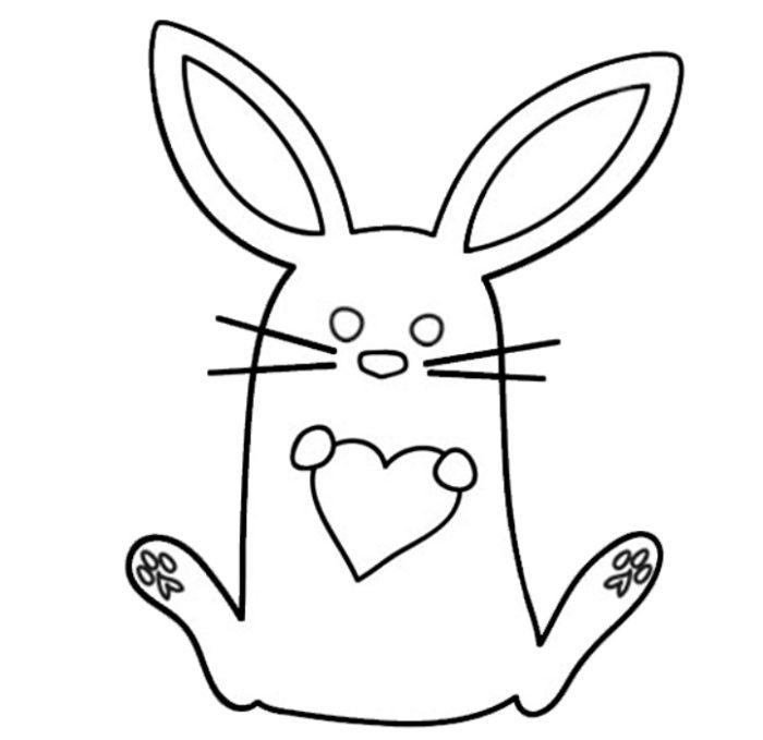 Трафарет 3д ручки зайц