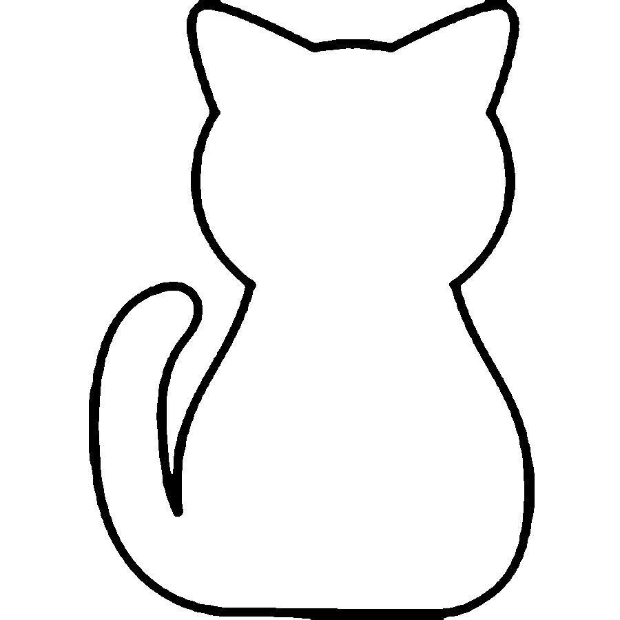 Трафарет для аппликаций кошка