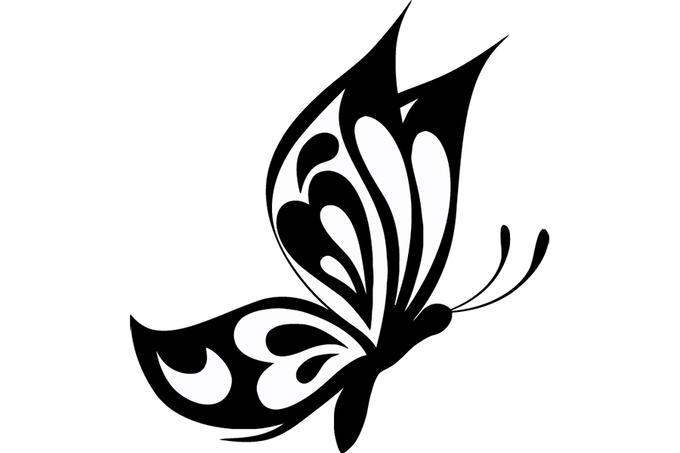 Трафарет для декора бабочка
