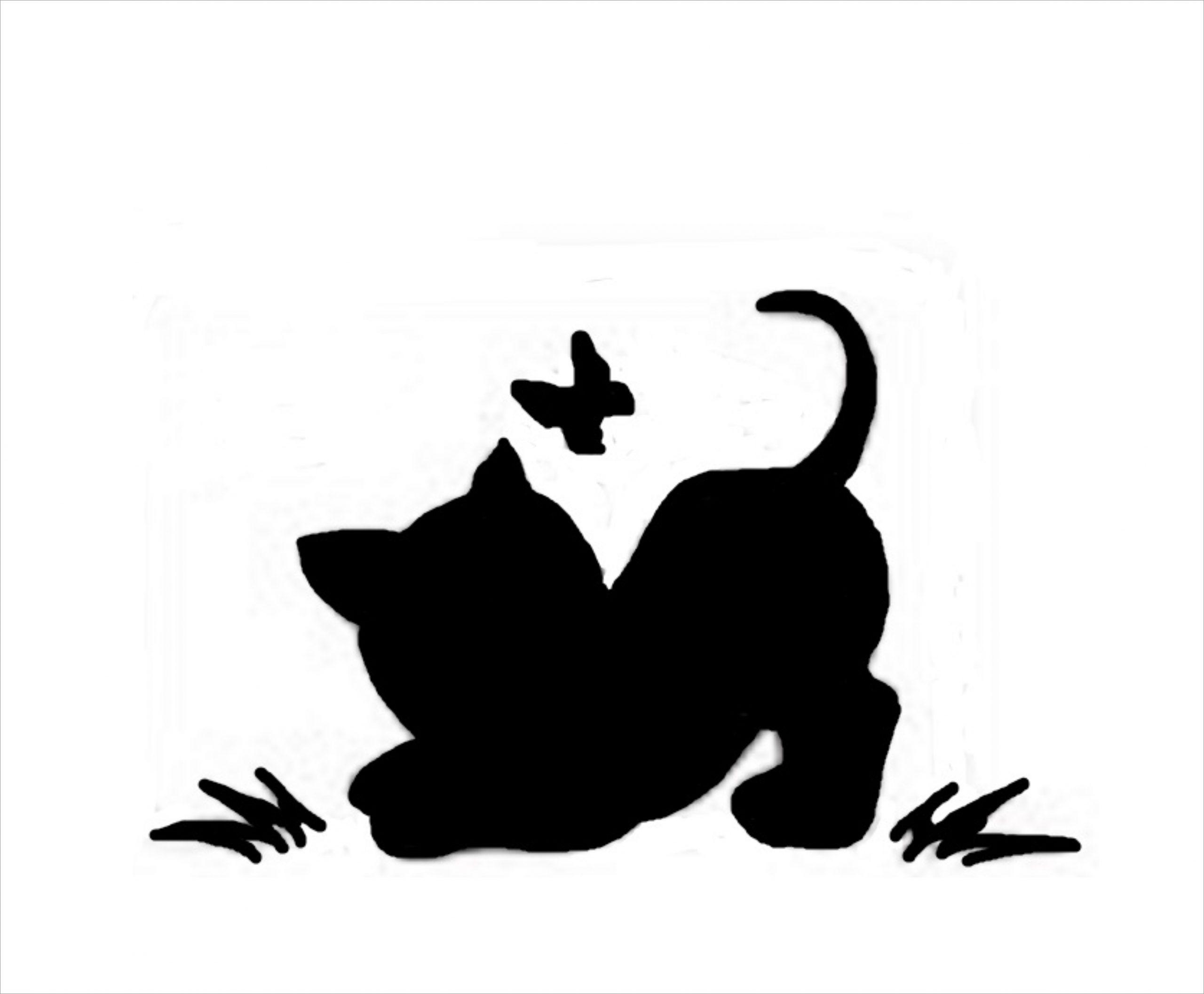 Трафарет для стен кот