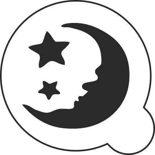 Трафарет для торта месяц