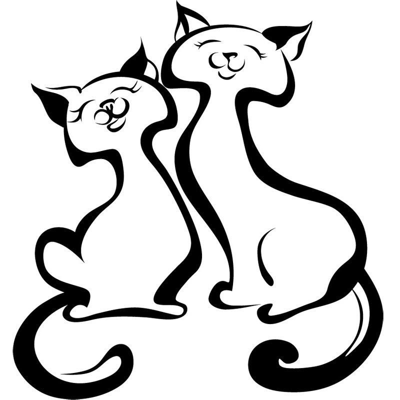 Трафарет из бумаги кошки