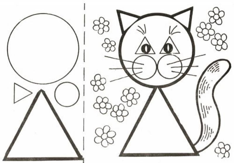 Трафарет котик