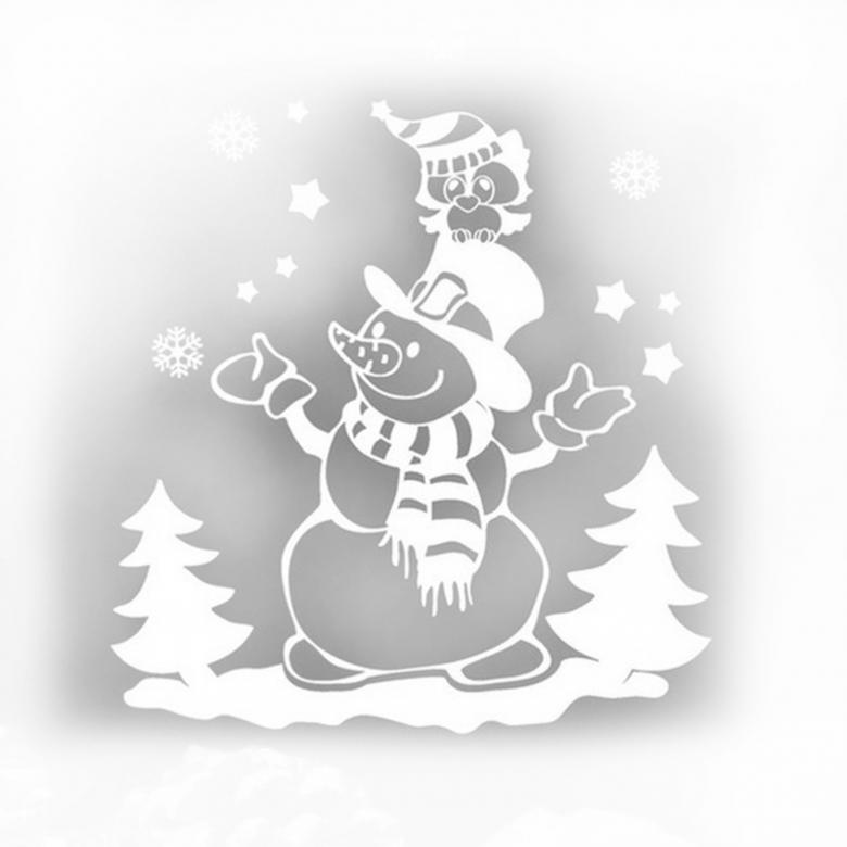 Трафарет Снеговик 2