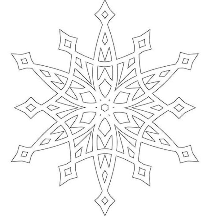 Трафарет снежинки