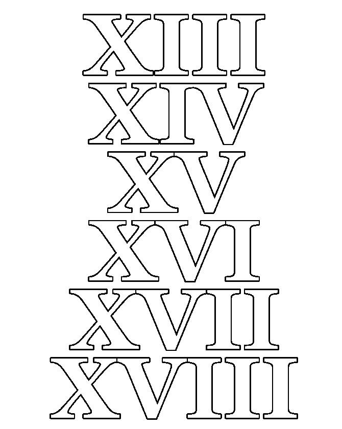 Цифры от 13 до 18