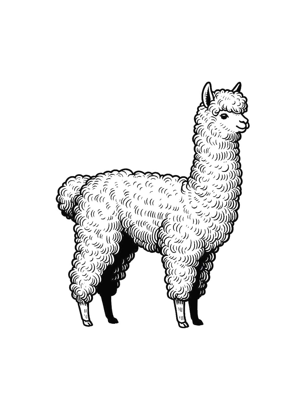 Альпака стоит