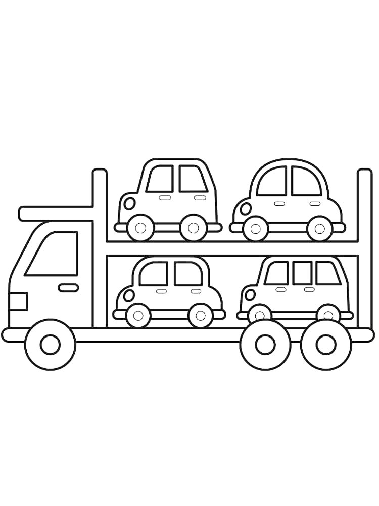 Автовоз и 4 машинки