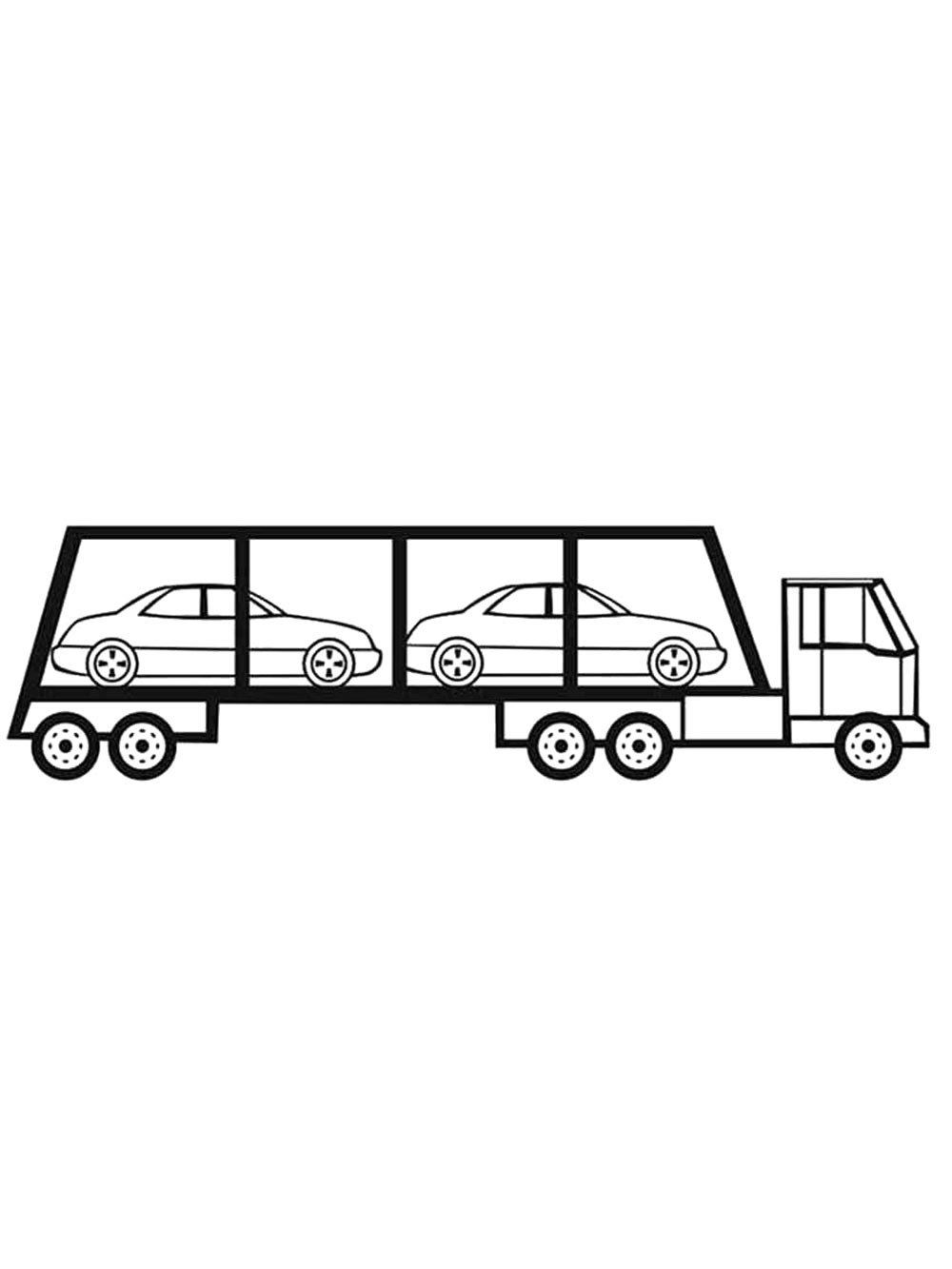 Автовоз с автомобилями