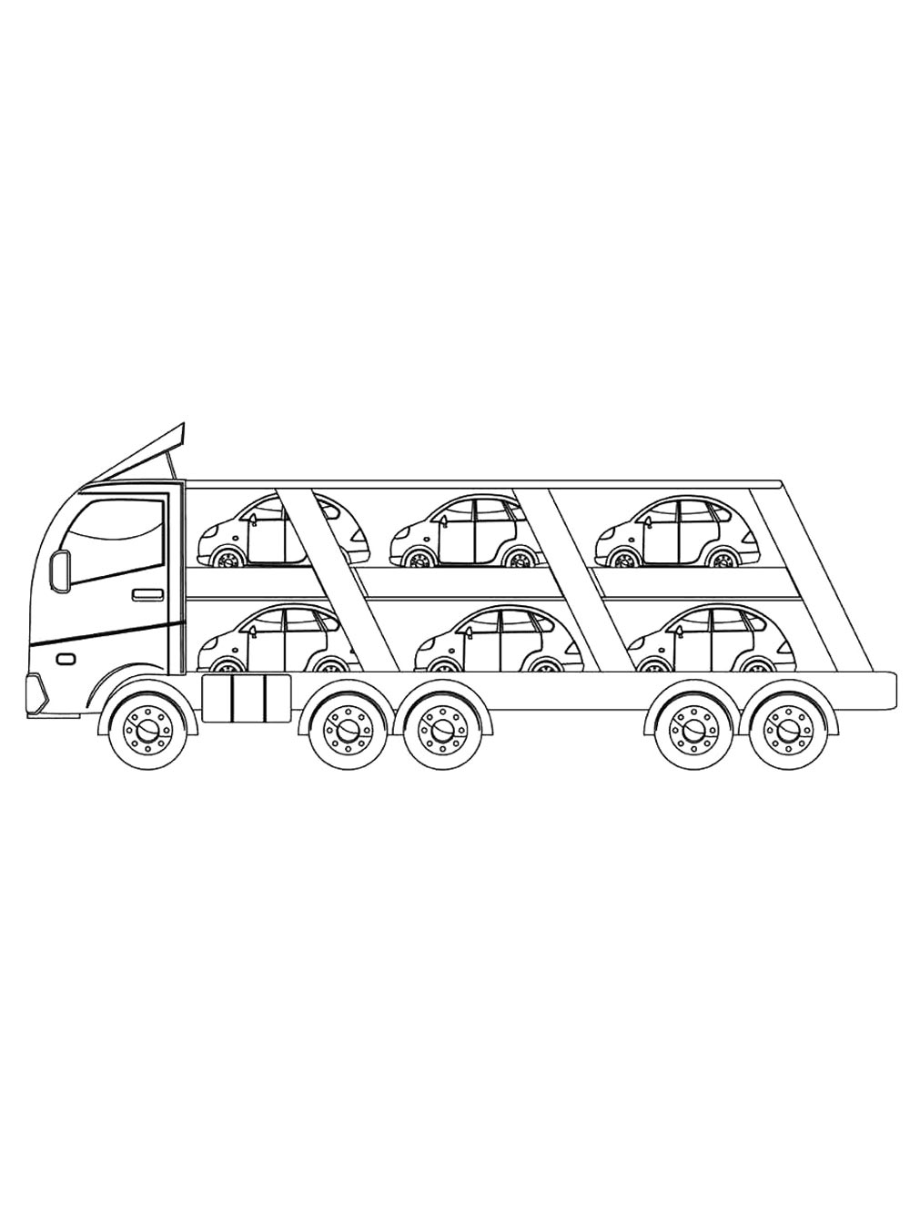 Автовоз с машинами 2