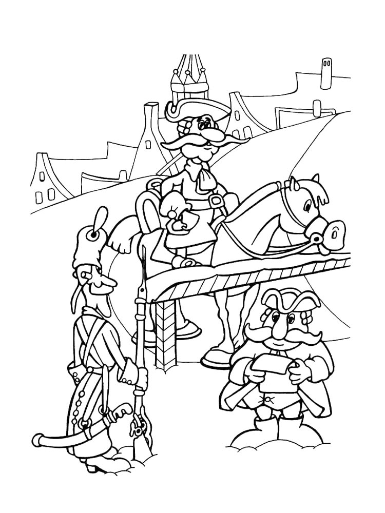 Барон Мюнхгаузен верхом на коне