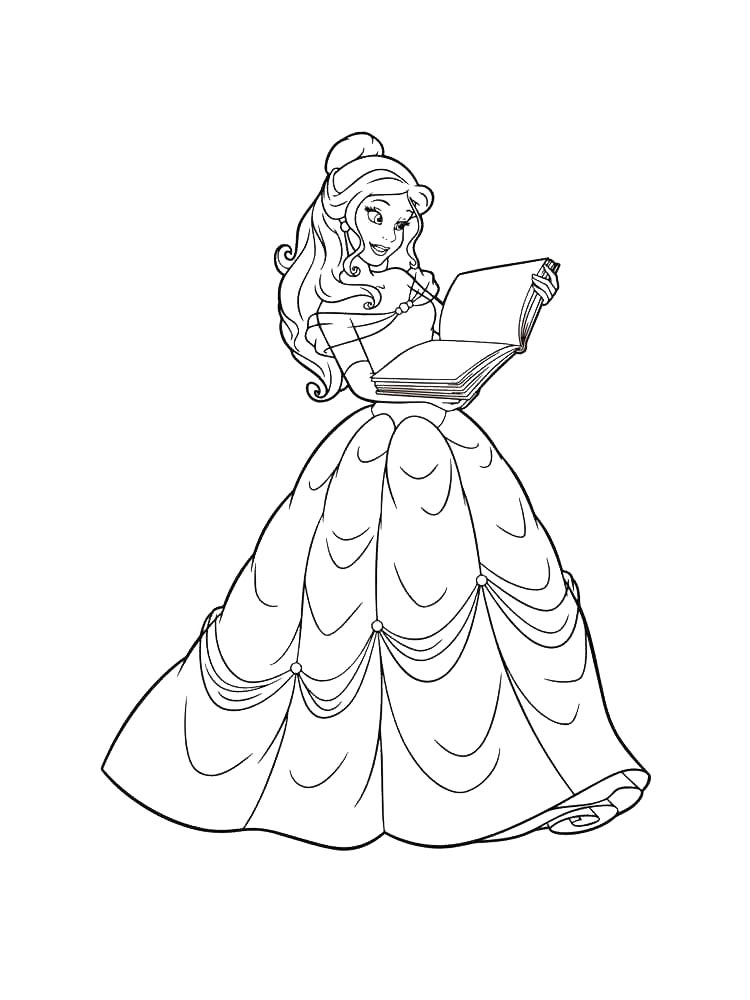 Белль читает книгу