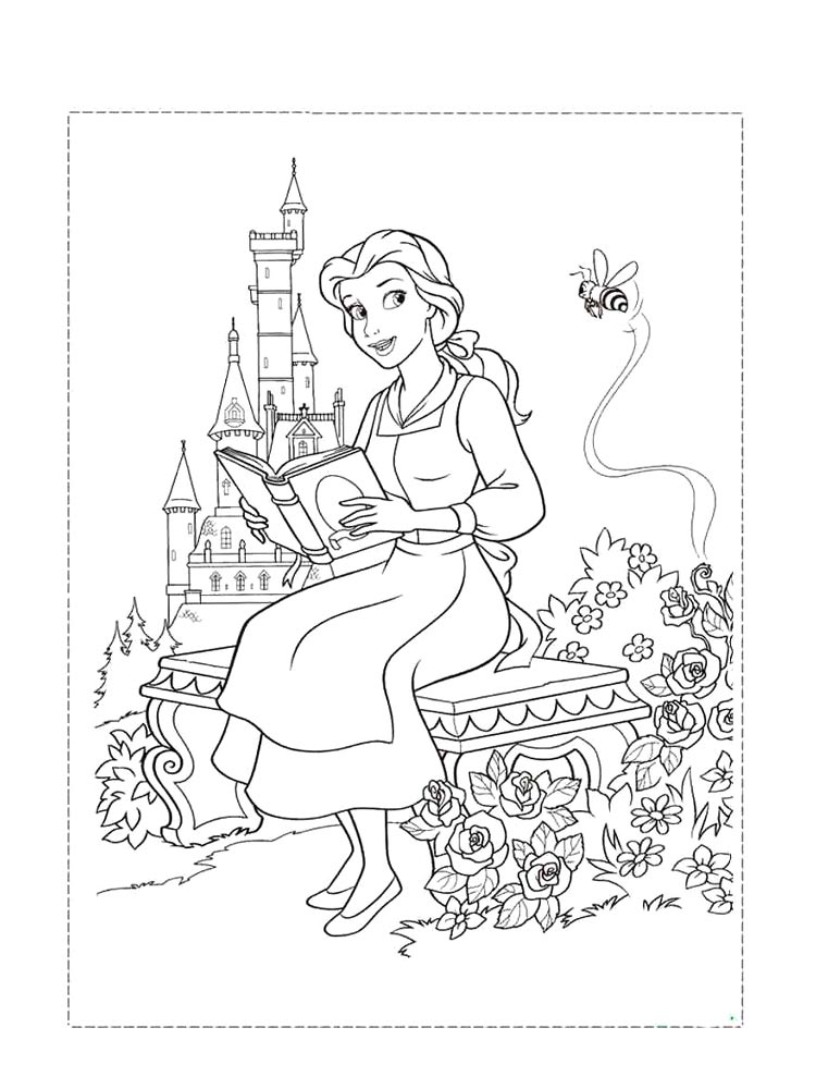 Белль держит книгу