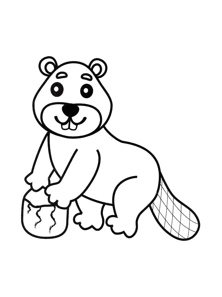 Бобер у пня