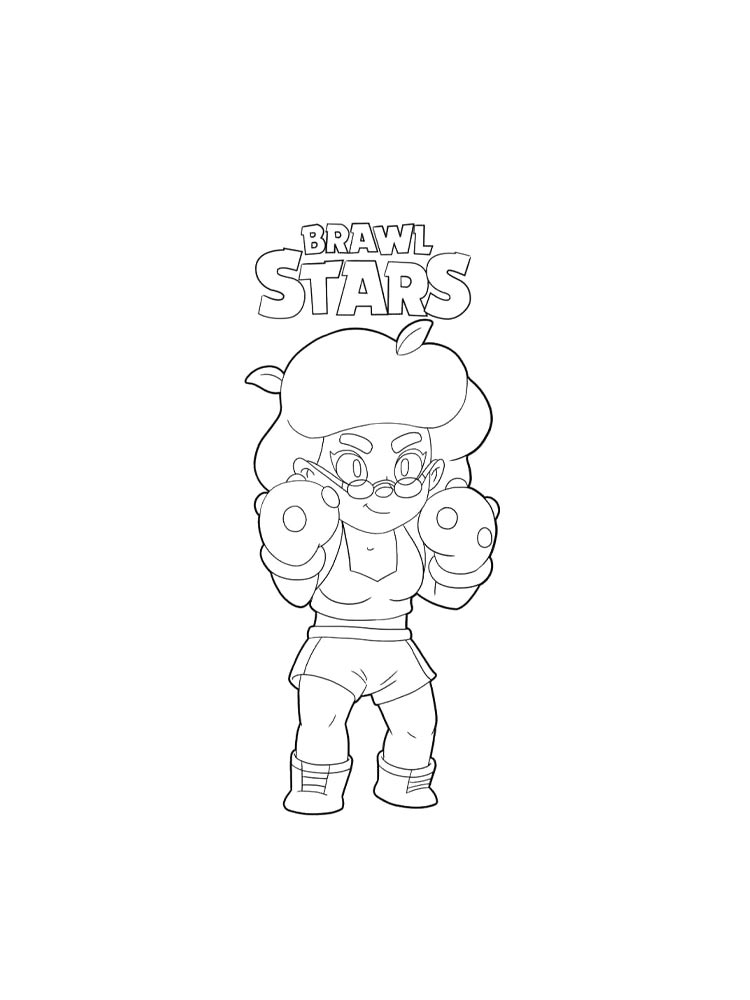 Браво старс (brawl stars) черно-белая раскраска