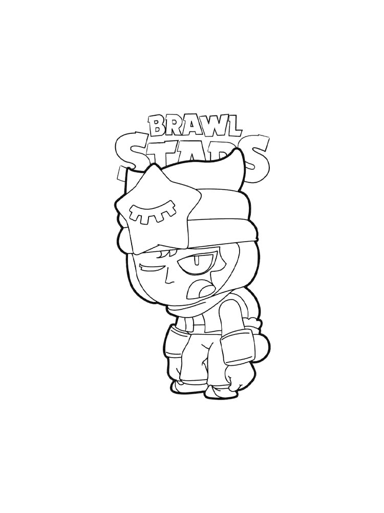 Браво старс (brawl stars) картинка для раскрашивания 3