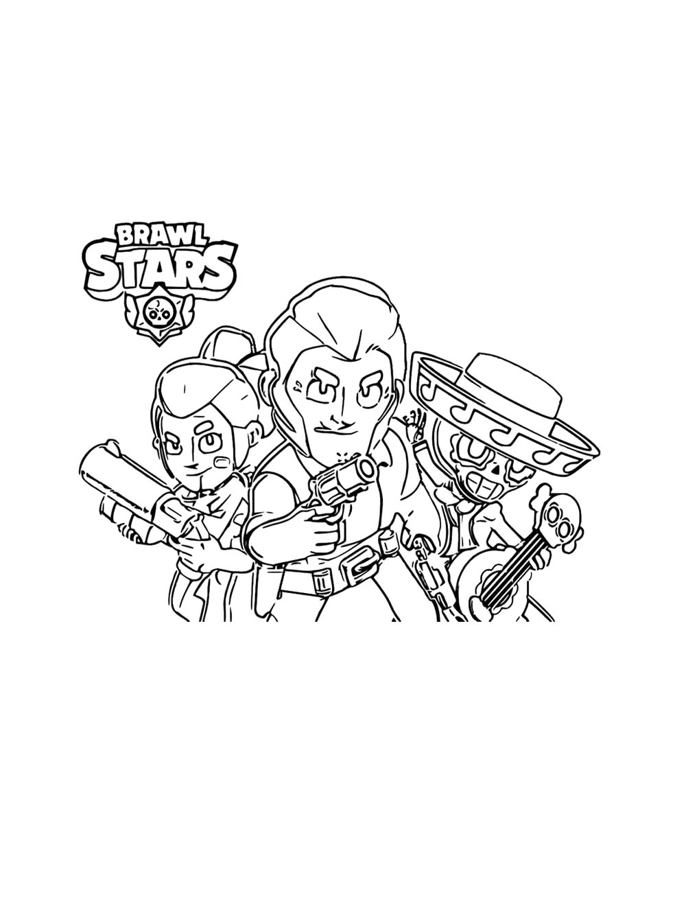 Браво старс (brawl stars) картинка для раскрашивания 5