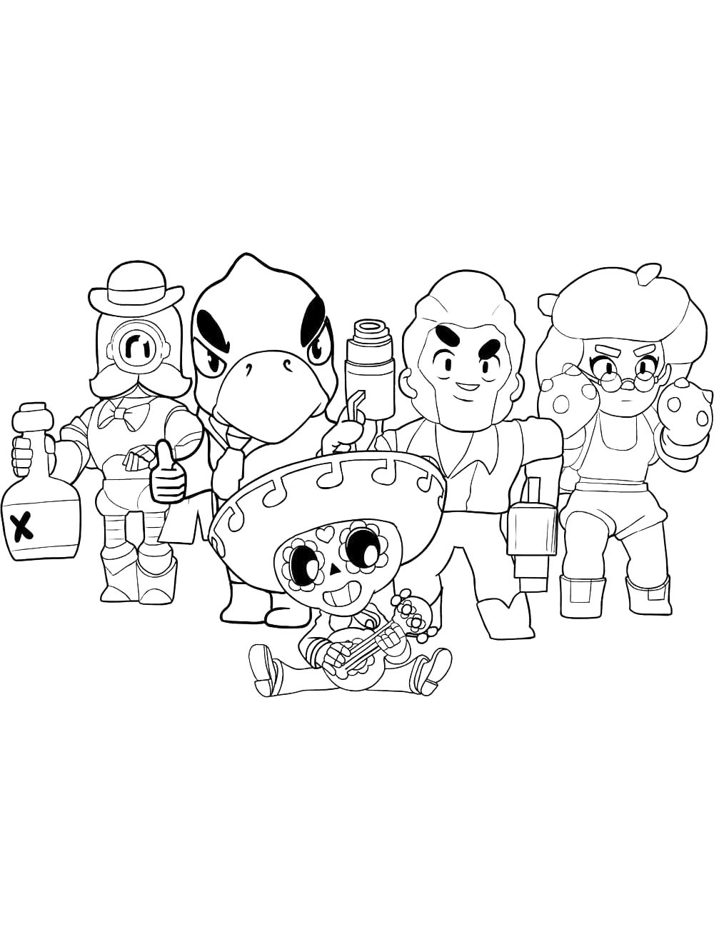 Браво старс (brawl stars) раскраска для детей 2