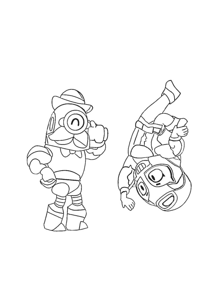 Браво старс (brawl stars) раскраска для детей 6