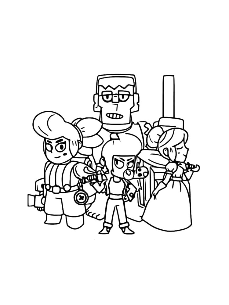 Браво старс (brawl stars) раскраска для детей 7