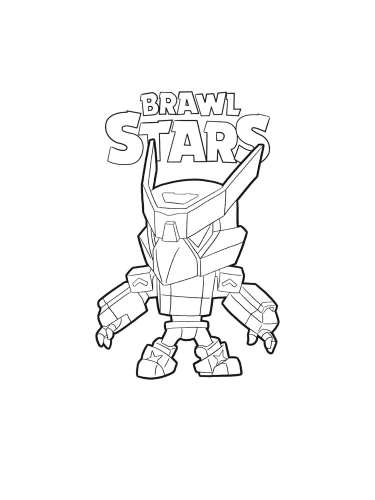Браво старс (brawl stars) рисунок для раскрашивания