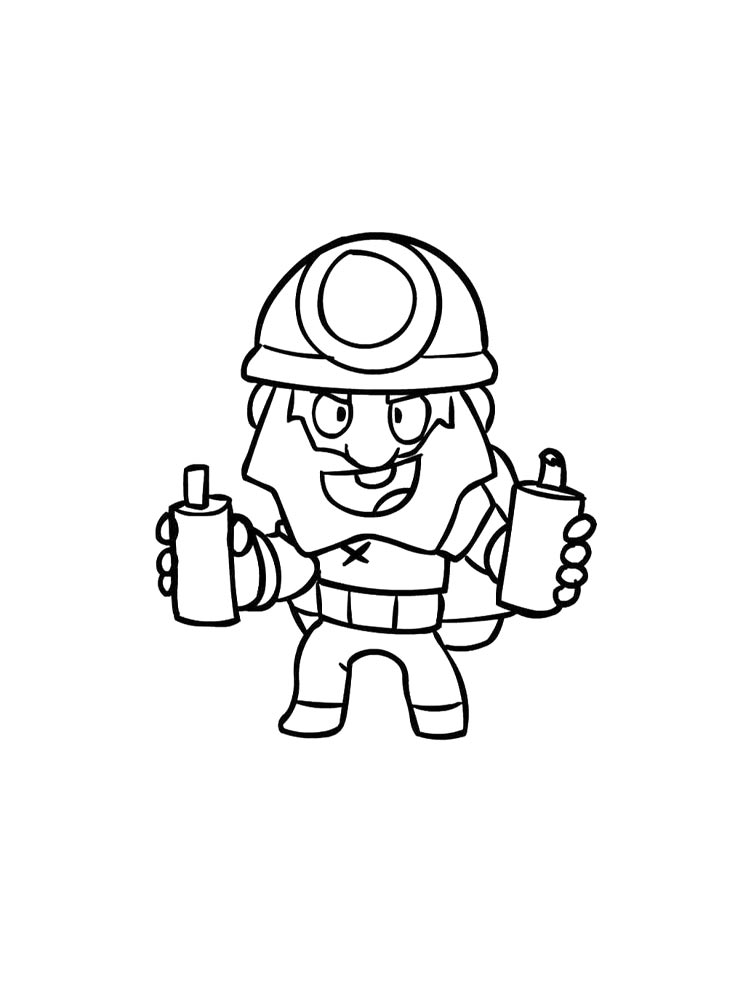 Браво старс (brawl stars) рисунок для раскрашивания 6
