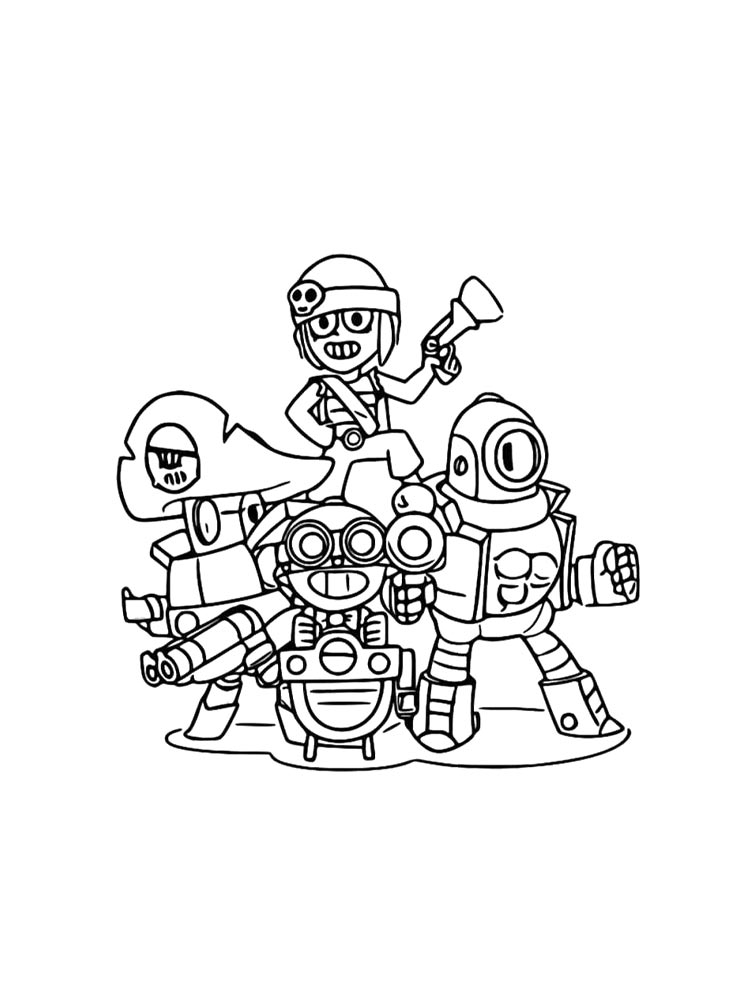 Браво старс (brawl stars) рисунок для раскрашивания 7