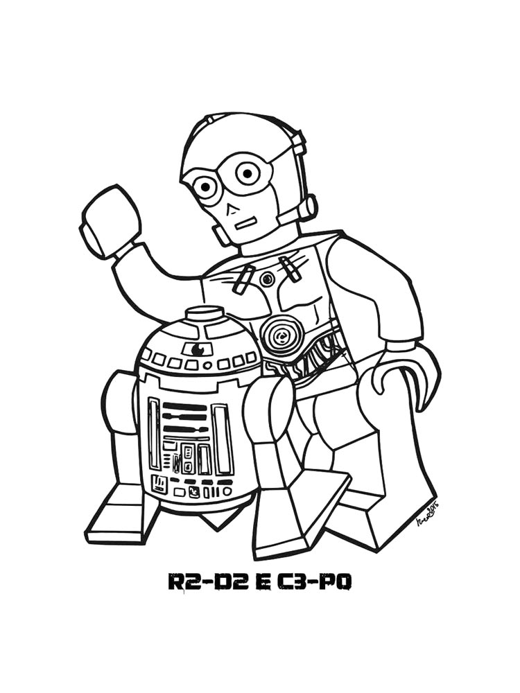 C-3PO и R2-D2 Лего Звездные войны