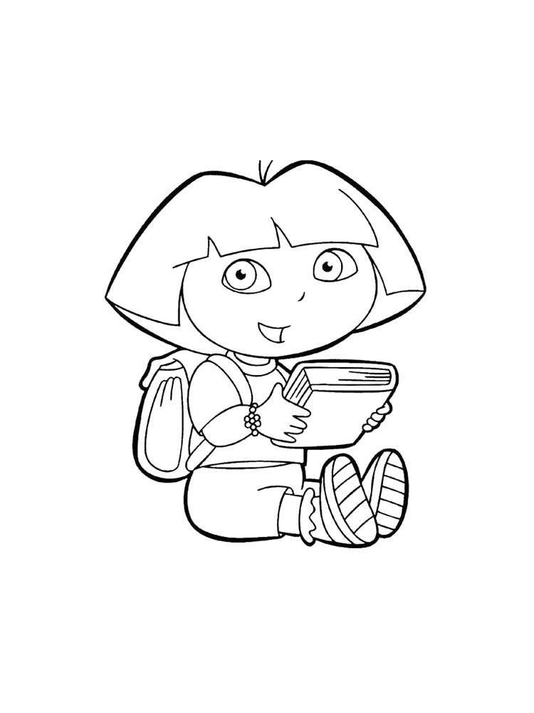 Даша путешественница для раскрашивания 6